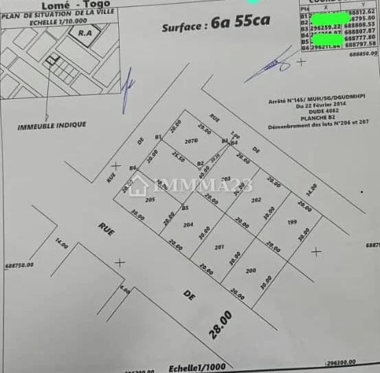 À vendre terrain 600 m² à Entreprise de l'union — 40 000 000 FCFA